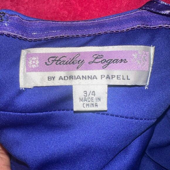 Strapless Homecoming Sequined Blue Ball Gown Size 3/4 - Picture 5 of 6